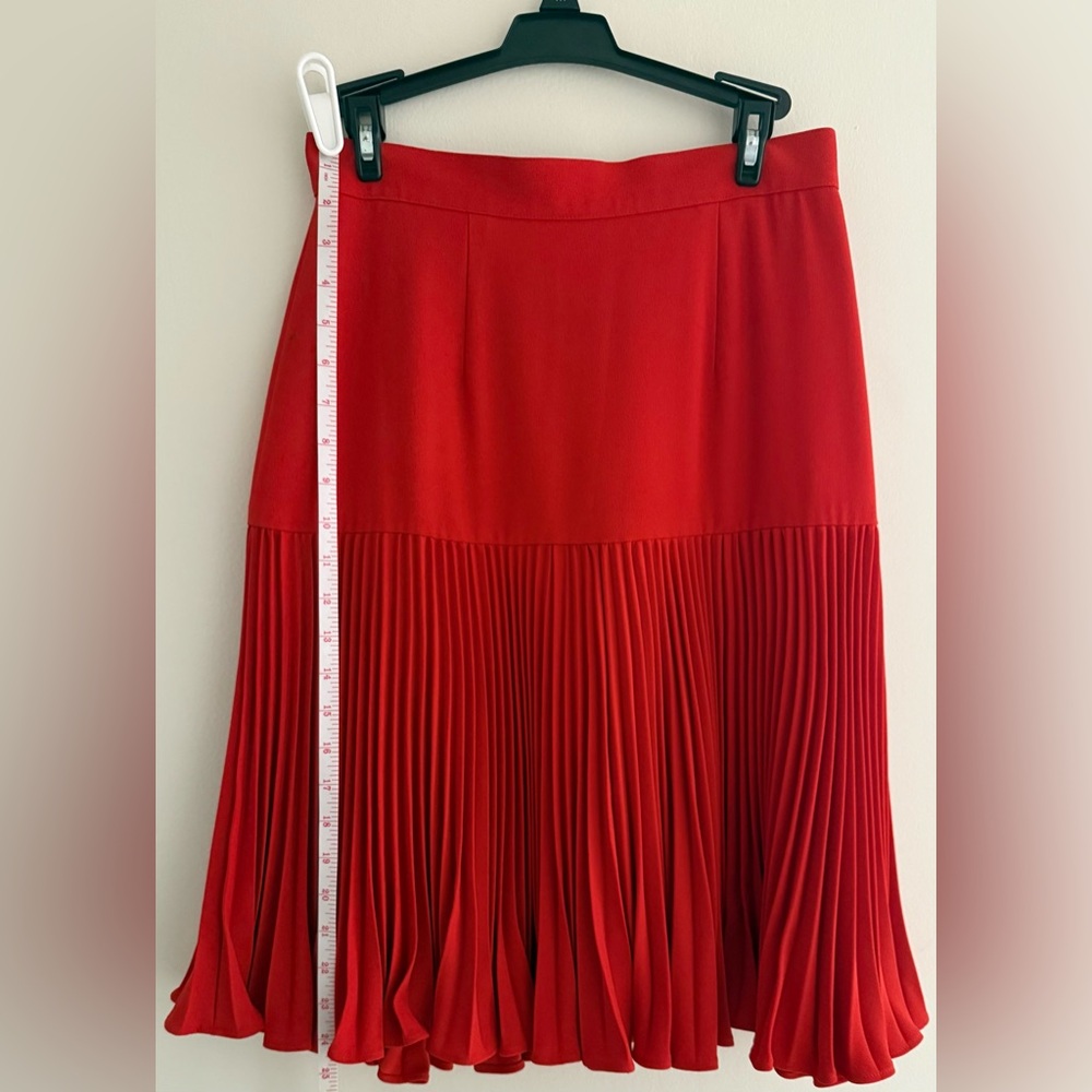 Liz Claiborne Red Midi A-Line Skirt